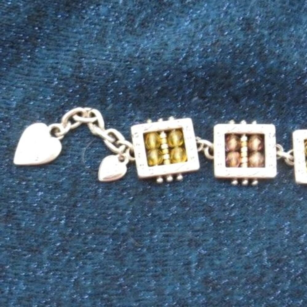 Vintage Brighton Abacus Panel Link Bracelet Y2K EUC - Picture 2 of 6